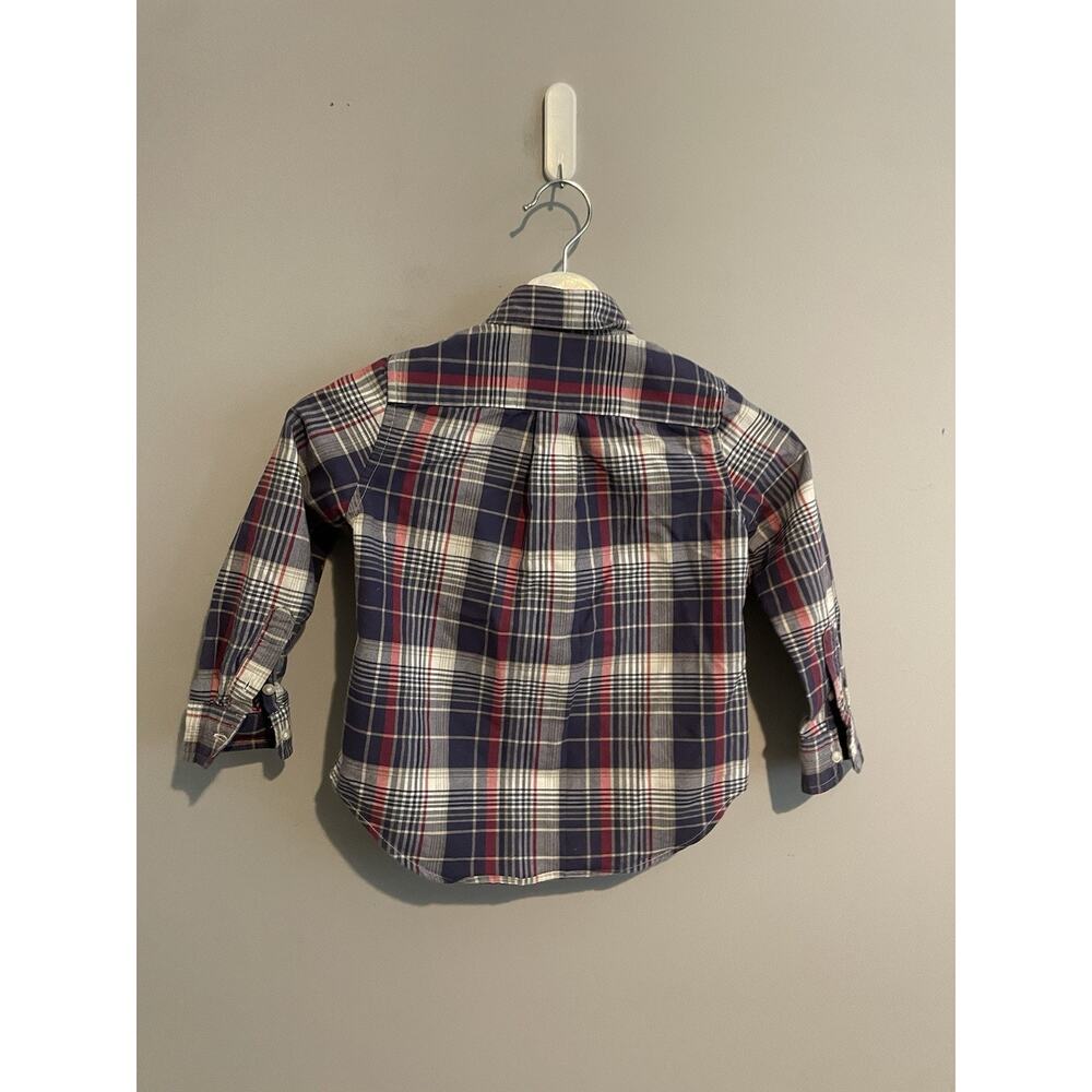 POLO RALPH LAUREN Boys Plaid Long Sleeve Button Up Shirt 4t‎ - Picture 4 of 5